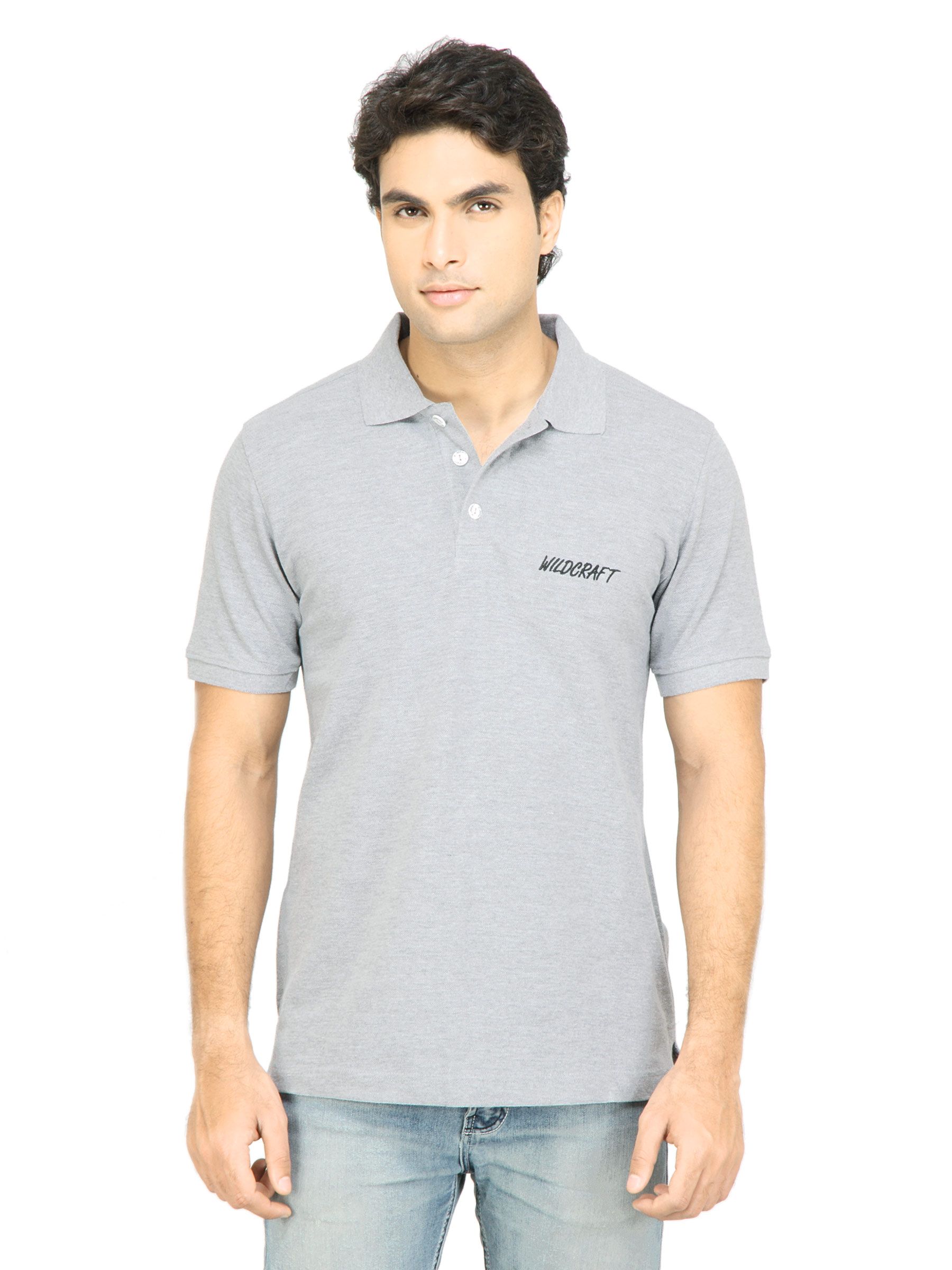Wildcraft Men Solid Grey T-Shirt