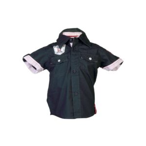 Gini and Jony Kids Boys Solid Navy Blue Shirts