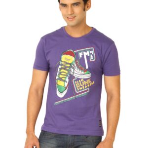 Flying Machine Men Paisley Purple Tshirts