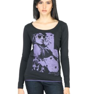 Wrangler Women Printed Black T-shirt