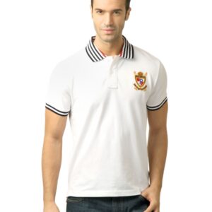 U.S. Polo Assn. Men Solid White Polo  Tshirt