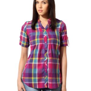 Lee Women Beth Purple Check Shirt