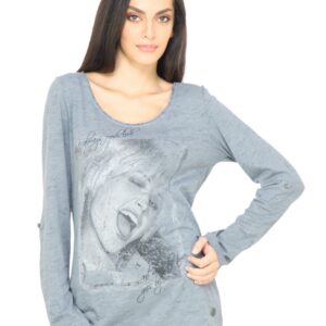 s.Oliver Women Printed Grey Top