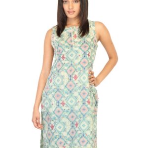W Women Printed Green Kurtas