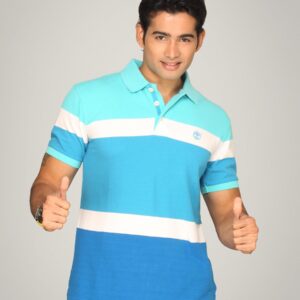 Timberland Men's Asortd Strp Pique Polo Blue T-Shirt