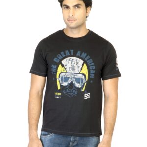 Locomotive Men Printed Black T-shirt
