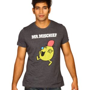 Mr.Men Men's Mr.Mischief Dark Grey T-shirt
