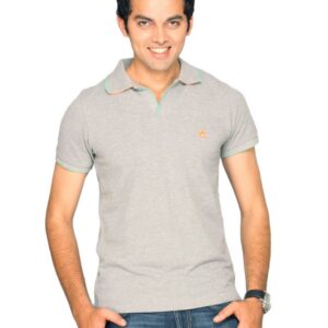 UCB Men's Johny Collar With Two Tone Grey T-shirt