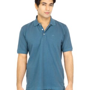 Proline Men Solid Blue Polo Tshirt