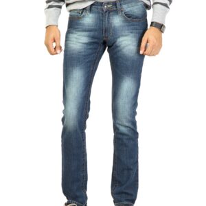 United Colors of Benetton Men Washed Blue Jeans