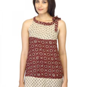 Mother Earth Women Printed Red Tunic