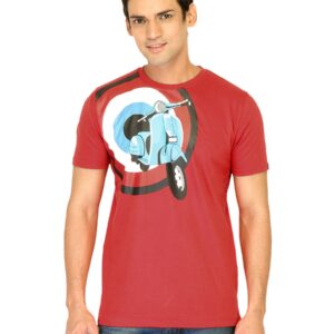 Probase Men Printed Red Tshirts
