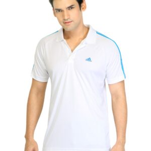 ADIDAS Men White Polo Tshirt