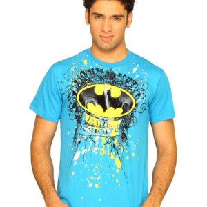 Batman Men's Comics Foil Dark Blue T-shirt