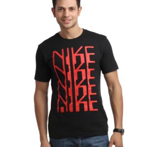 Nike Men Black Printed T-shirt
