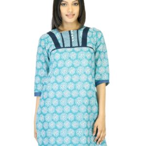 Vishudh Women Blue Printed Kurta
