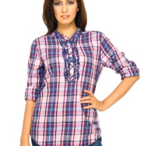 Wrangler Women Frill Check Multi Tops