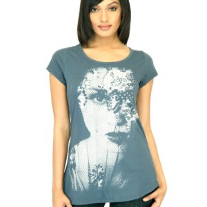 United Colors of Benetton Women Printed Blue Top