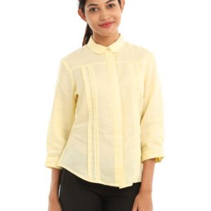 Wills Lifestyle Women Yellow Shirt