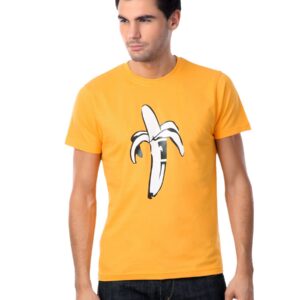 Myntra Men Orange Banana T-shirt
