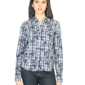 Wrangler Women Flower Navy Blue Shirt