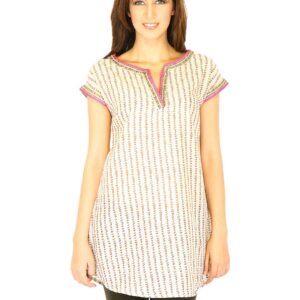 W Women Printed Cream Kurtis