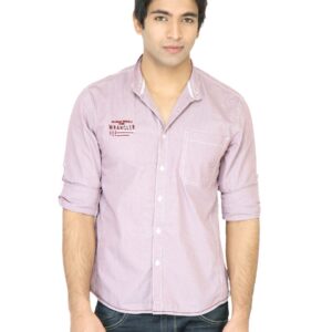 Wrangler Men Tiny Maroon Shirt