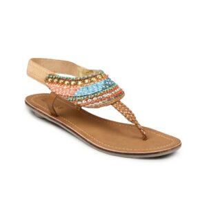 Catwalk Women Ethnic Strap Brown Flats