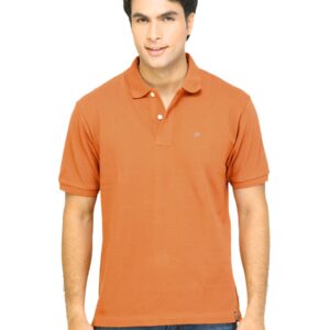 Arrow Sport Men Solid Orange Tshirts