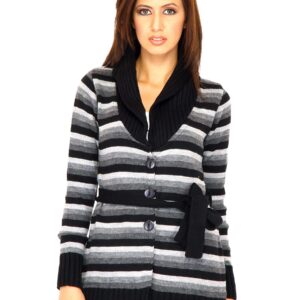 Scullers Women Stripes Black Sweaters