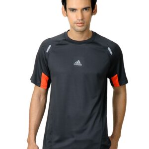 ADIDAS Men Black T-shirt