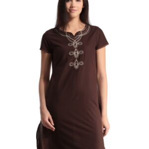 Folklore Women Brown Kurta