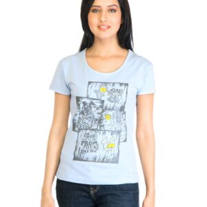 Tokyo Talkies Women Printed Blue Top