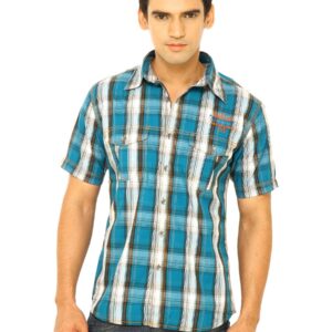 Wrangler Men Wander Wheels Blue Shirt