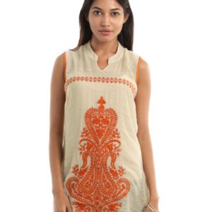 Fusion Beats Women Beige & Orange Tunic