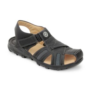 Red Chief Men Black Sandals