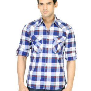 Wrangler Men Easter Navy Blue Shirt