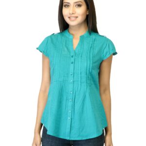 Arrow Woman Striped Teal Top