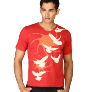 DUSG Men's Freedom Organic Cotton Red T-shirt