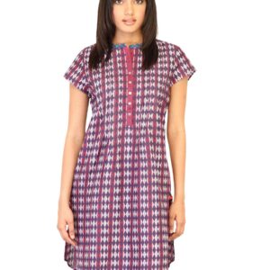 W Women Printed Purple Kurtas