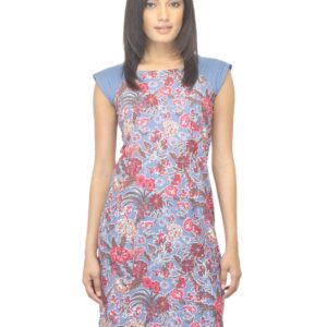 W Women Printed Blue Kurta