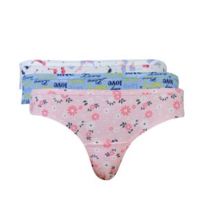 Hanes Women Pack of Three 100% Cotton Printed Hipsters