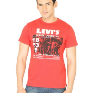 Levi's Men Graphic Print Red Tshirt