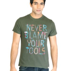 Levi's Men Printed Green Tshirts