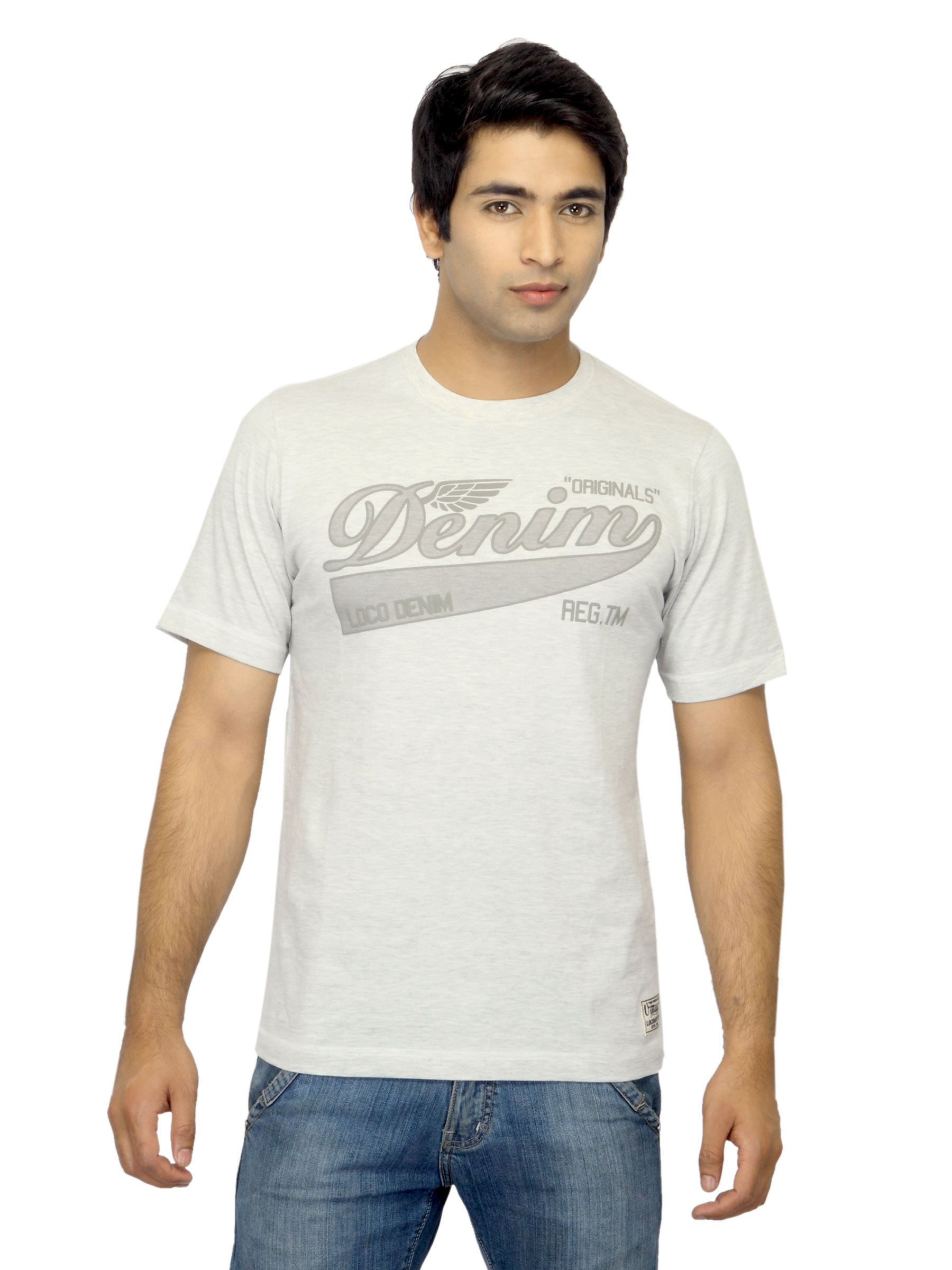 Locomotive Men Printed Grey T-shirt