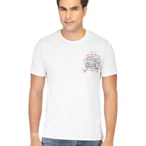 United Colors of Benetton Men Printed White Tshirts