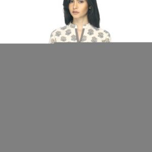Fabindia Women Printed Beige Kurta