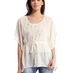 Tonga Women Cream-Coloured Top