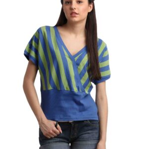 Remanika Women Striped Green Top