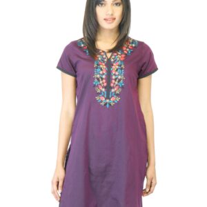 Folklore Women Purple  Kurta